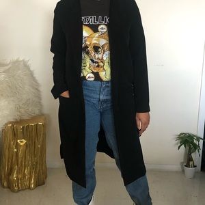 Black Long Oversized Blazer w| Slits on the Side